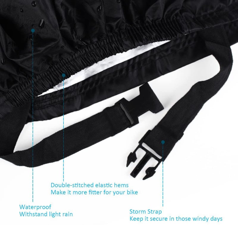 Indeed BUY Bike Cover for 1, 2 or 3 Bikes Waterproof Bicycle Cover Outdoor Bike Storage Covers XL XXL 420D Heavy Duty Rain Sun UV Wind Proof for Mountain Road Electric Bike etc - Image 5